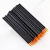 Fábrica 50 piezas/paquete Pincel Delineador Nylon Delineador Pincel Fino con Tapa Delineador Pincel Estilo Portátil Cabeza Amarilla Pincel Cabeza Blanca