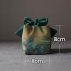 Bolsa de viaje portátil para guardar juegos de té al aire libre, bolsa de tela de algodón grueso, tetera, taza de té, una tetera, cuatro tazas, bolsa de tela
