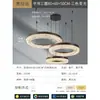 Lámpara minimalista de cobre para sala de estar, candelabro de lujo ligero italiano para comedor, lámpara creativa de resina para sala de estar y dormitorio, lámpara de tira de doble capa
