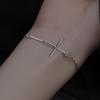 Antiguo Gato Ning Carta Círculo Botón Pulsera Geométrica para Mujer Estilo Hip Hop Japonés y Coreano Retro Cruz Frío