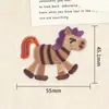 Parche de Bordado Adhesivo DIY de Pony Lindo, Bendición del Año del Caballo, Parche de Bordado de Animal Lindo Auspicioso, Parche para Ropa