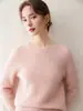 Novedad Otoño/Invierno 2026 Suéter de Cuello Redondo Primera Línea Listo para Usar Cachemir Suave y Liso para Mujer Top de Punto de Lana Básico