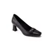 Zapatos de Tacón Alto Cuadrados de Cintura Delgada Tricolor para Mujer, Nuevo Estilo 2026, Zapatos Individuales de Hebilla de Cuero Genuino de Boca Baja, Zapatos de Mujer Estilo Francés