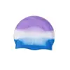 Gorro de natación de silicona de color liso para hombres y mujeres, circunferencia de cabeza grande, disponible para piscinas, el gorro de natación se puede imprimir con logotipo, gorro de natación de silicona