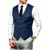 2026 Nueva Moda Británica Chaleco para Traje de Hombre Corte Delgado Chaleco Chaleco de Hombre Venta al por Mayor