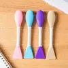 Cepillo de doble cara transfronterizo, silicona, para mascarilla facial de barro, limpieza de poros, salón de belleza, raspador manual, brocha para aplicar