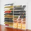Acrílico Cosméticos Sombra de Ojos Polvera Compacta Lápiz Labial Perfume Base Cushion Esmalte de Uñas Gran Capacidad Exhibición Caja de Almacenamiento Estante