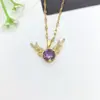 Collar de Acero Inoxidable para Mujer Joyería de Nicho Versátil Colgante de Cobre Cadena Elegante para Clavícula Joyería Cadena de Lujo Ligero