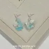 Flor Estrella Rosa Azul~Pendientes de Estrella de Mar Florales de Colores para Mujer, Estilo Vacacional de Primavera y Verano, Pendientes Súper Hermosos y Únicos
