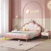 Cama de Nube Moderna Nórdica Bolsa Blanda de Arte en Cuero. Dormitorio Infantil Colorido Cama Rosa para Niña Suministro del Fabricante