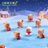 Nuevo producto transfronterizo: Figuras Lindas de Capibara Navideño, Decoraciones DIY de Escena de Nieve, Adornos de Paisaje en Miniatura