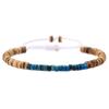 Pulseira simples de miçangas de madeira turquesa transfronteiriça moda masculina versátil de alta qualidade pulseira de miçangas de casca de coco joias masculinas