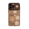 Cordón de Flor para Pintura al Óleo Adecuado para Funda de Teléfono Móvil Apple 16 14Promax Maillard 15 Cepillado 13 Silicona Ventana Grande