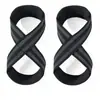 Correa de soporte para peso muerto en forma de 8 para fitness, levantamiento hacia arriba, correa de soporte fija antideslizante, muñequera para entrenamiento de fitness