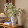 Flores Artificiales de Lujo Ligero Estambres de Acacia Flores Falsas Adornos Mesa de Comedor de Sala de Estar Decoración Floral Flores Ramos Biomórficos Adornos Tejido de Cerámica
