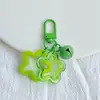 Estrella Hueca de Cinco Puntas Acrílica Campana Hebilla de Puerta de Llave Llavero Cabeza de Bolso Cubierta de Auriculares Colgante Pequeño Decorativo Joyería Colorido