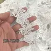 Tela de encaje de poliéster soluble en agua de alta calidad, con borde recto ondulado, estilo vintage, material para bordado DIY, cuellos de ropa y dobladillos de faldas