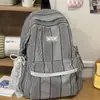 Mochila Casual de Cuadros Corrugados Estilo Nuevo para Niñas, Adecuada para Estudiantes de Secundaria, Preparatoria y Universidad, para la Clase y el Uso de Computadora