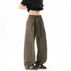 Pantalones de Paracaidista Camuflaje Corte Inclinado Estilo Americano para Hombre Ropa de Trabajo de Secado Rápido para Exteriores Pantalones de Pierna Ancha Otoño Sueltos Marca de Moda Pantalones Casuales Rectos