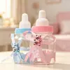 Caja de dulces miniatura para biberón, recuerdo de fiesta para el primer mes, los 100 días y el primer año del bebé, tarro de dulces transparente para baby shower con chupete