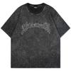 Camiseta de manga corta estilo americano retro lavada pesada 100% para hombre, nuevo diseño, marca de moda Sense Couple