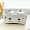 Máquina de cera de doble cubeta con pantalla digital, máquina de cera caliente a temperatura constante, máquina para derretir cera de temperatura ajustable, máquina para derretir cera de abeja de gran capacidad para depilación al por mayor