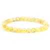 Pulsera Redonda de Cuentas Multicolores de Nuevo Estilo Europeo y Americano Transfronteriza Simple y Versátil Pulsera de Cuentas de Citrino Piedra Natural Unisex