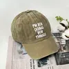 Explosiones Transfronterizas Estilo Retro Americano Casual Tendencia Gorra de Béisbol Lavada con Estampado I 'M BOB Visera Solar para Exteriores