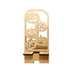 Adornos de Calabaza Creativos de Halloween Transfronterizos, Adornos de Madera Hueca para Pantalla de Teléfono Móvil, Soporte Perezoso