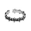 Joyería Ins Elegante Estilo Frío Plata de Ley S925 Anillo Retro de Margarita Estilo Coreano Distintivo Anillo de Flor a la Moda para Mujer