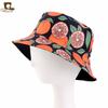 Chapéu de bacia para frutas com estampa dupla face chapéu de sol de verão chapéu de sol para viagens ao ar livre JDPM-46