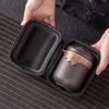 Juego de té de viaje de arena morada de alta calidad, portátil, para exteriores, para invitados rápidos, una tetera de seis tazas, regalo conmemorativo para negocios y vacaciones, venta al por mayor