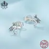 Pendientes Mini Dragón de Plata de Ley S925 Populares Transfronterizos Aifule, Joyería Personalizada Estilo Chino de Año de Nacimiento para Mujer, Pendientes de Plata