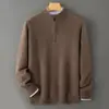 Cárdigan de Velour de Cien Colores Lana Pura Cremallera Otoño e Invierno Tejido de Punto Trenzado Tejido de Punto Holgado Suéter Casual de Negocios Ropa Exterior Engrosada