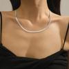 Cadena Hueso de Serpiente Plana Chapada en Oro Cobre Moda Europea y Americana ns Disparo Callejero Personalizado Cadena Grande de Oro Tuhao para Hombres y Mujeres
