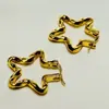 Brincos Exagerados em Forma de Estrela de Cinco Pontas Estilo Francês para Mulheres, Brincos de Estrela Exquisitos de Luxo Leve de Alta Qualidade, Brincos Versáteis, Novo Modelo do Tiktok