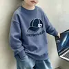 Sudadera Nueva para Niños 2026 Primavera y Otoño Niños Mediana y Grande Niños Holgada Suéter para Bebé Parte Superior con Felpa Adicional Capa Base Cálida