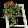 Enredadera de Margarita Girasol Pequeño Tira Artificial para Decoración de Conducto de Aire Acondicionado de Sala de Estar Cubierta de Ventana Interior Planta Verde de Alta Simulación