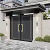 Puertas de Aleación de Aluminio de Apertura Simple y Doble Acero Inoxidable Estilo Chino Nuevo Puerta de Patio Villa Puerta de Entrada Casa de Campo Grande Construida por Uno Mismo Puerta de Jardín