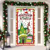 Decoración de Cubierta de Puerta de Navidad Tela Colgante Monstruo Peludo Verde Cubierta de Puerta Grinch Cortina de Puerta Grinch de Navidad Tapiz de Año Nuevo Juego de Puerta Fondo