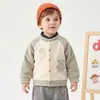 Jaqueta de Bebê Fleece Dupla Face Outono/Inverno Roupas Casuais Infantis Cardigan Quente de Fleece de Coral Roupas de Outono