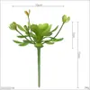 Flor de Lótus Azul Artificial Decoração Flor de Plástico Simulação de Planta Suculenta Ornamento Suculenta Artificial em Vaso Fonte Fabricante