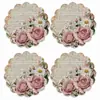 Manteles Individuales Florales 3D de Lujo Ligero con Acabado de Alta Gama, Manteles Antideslizantes Vintage para Mesa de Comedor, Disponibles Exclusivamente para Personalización Transfronteriza