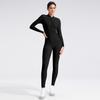 Roupa Esportiva Europeia e Americana Transfronteiriça de Manga Longa com Meio Zíper para Fitness Yoga Macacão para Mulheres com Body Esportivo Justo Sem Costas
