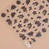 Redanco5D Repujado Ins Populares Pegatinas para Uñas Flor Blanca y Negra Pegatinas Estéreo para Uñas Pegatinas de Manualidades Dr1460