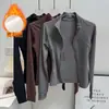 Chaqueta Deportiva de Manga Larga para Correr con Cuello Alto para Mujer, Cintura Adelgazante, Top Versátil para Fitness, Entrenamiento de Pilates, Yoga