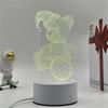 Transfronteiriço Ainda Somente Botão Aveta Colorido Luz Noturna 3D Luminária de Mesa Acrílica Luz de Atmosfera LED Inteligente
