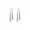 Pendientes de Borla con Perla y Pedrería de Plata S925, Lujo Ligero, Nicho, Zirconia, Elegantes, para Celebridades de Internet, con Costuras para Mujer