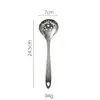 Cuchara para fondue de acero inoxidable 304, espumadera de alta gama con mango curvo, cuchara para sopa para uso doméstico y de hotel, con agujero para colgar
