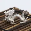 Nueva joyería DIY colgante de dragón de doble cara de 25*45 mm exquisito material tridimensional antiguo para horquilla accesorios para tocado
